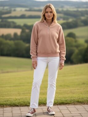 NEW~ Topshop Peach Teddy Sherpa Sweater/Sweatshirt  NWOT  ~  size 8